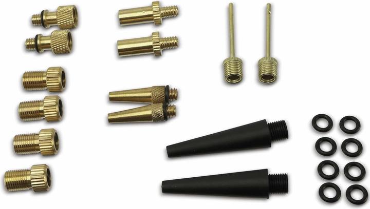Actual product image Dunlop Bicycle valve adapter set 14 pieces (Valve adapter set)