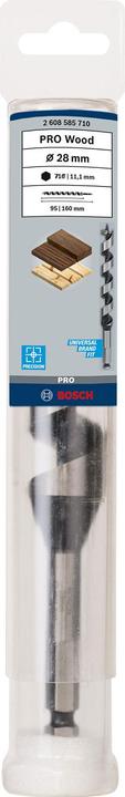 Produktbild Bosch Professional Zubehör PRO Wood Holzschlangenbohrer, 28 x 95 x 160 mm (11.1 mm)