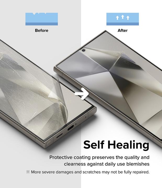 Actual product image Ringke Screen Protector for Galaxy S24 Ultra DUAL EASY FILM 2 pack, w installation Jig (2 Piece, Samsung Galaxy S24 Ultra)