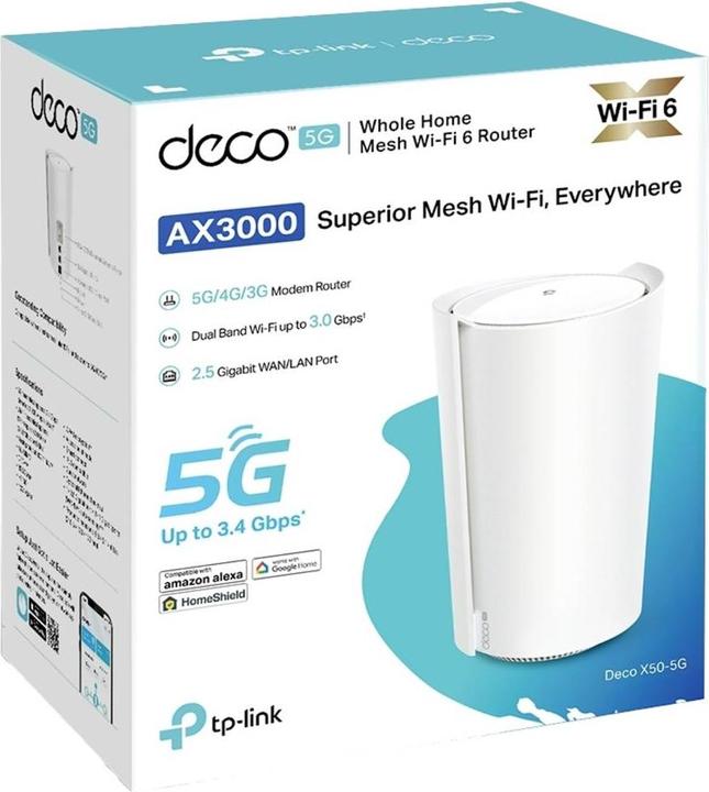 Image du produit TP-Link Deco X50-5G Wi-Fi 6 Mesh Router AX3000 (1-pack)