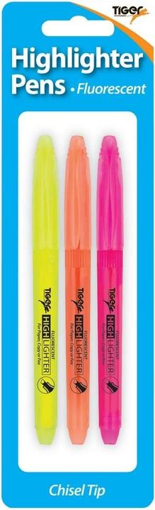 Actual product image Tiger Stationery Highlighter 3-pack (3x)