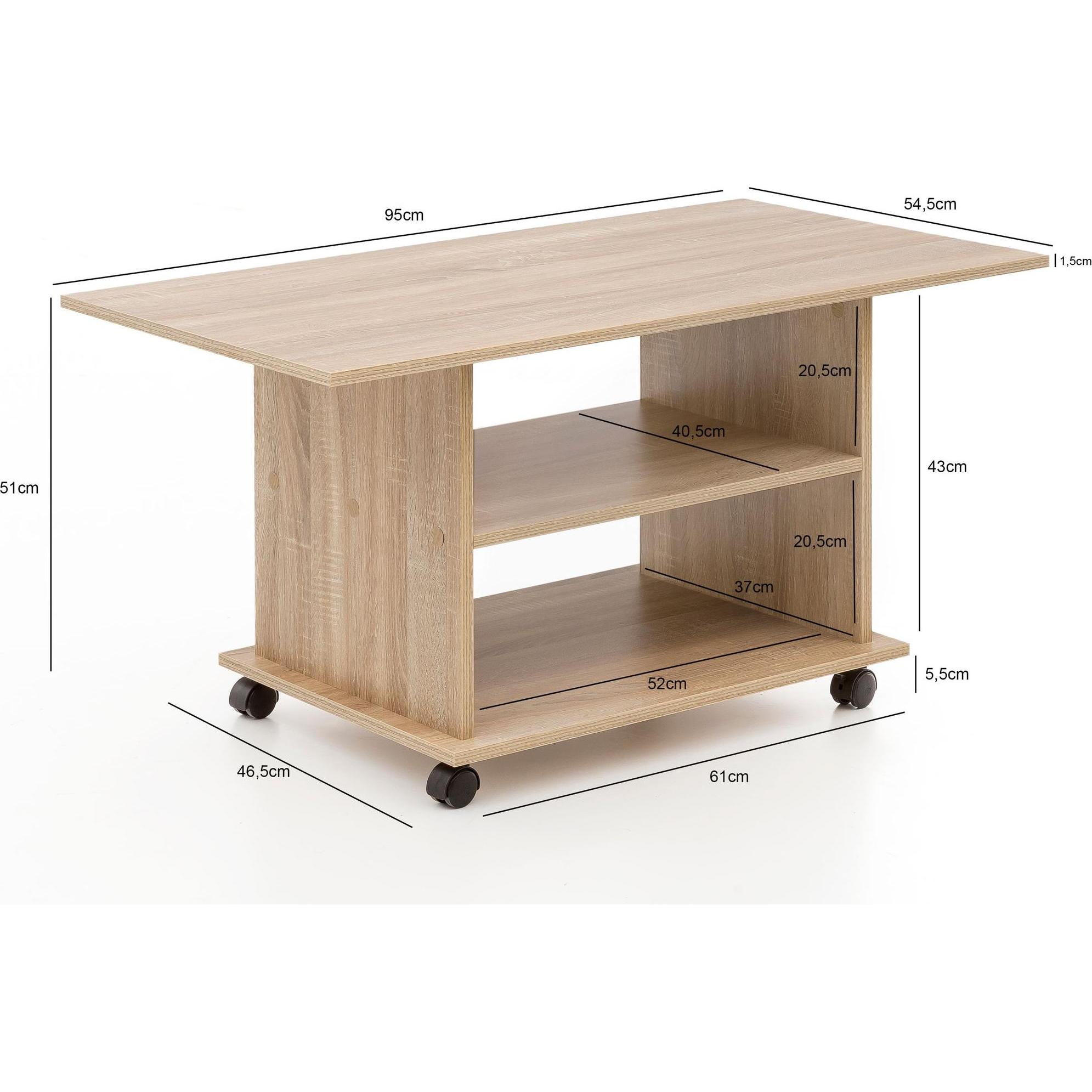 Thumbnail - FineBuy, Couchtisch + Beistelltisch, Aurora (95 x 54 x 51 cm)