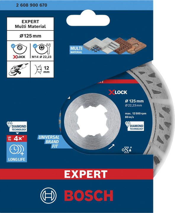 Immagine prodotto Bosch Professional Zubehör Disco da taglio con rivestimento diamantato X-LOCK