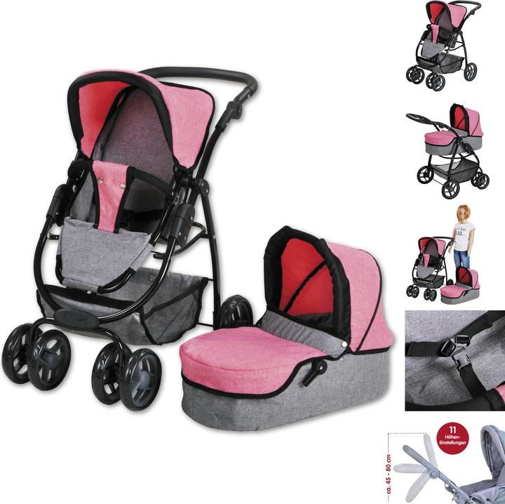 Image du produit Knorrtoys Poussette de poupée Coco - jeans grey