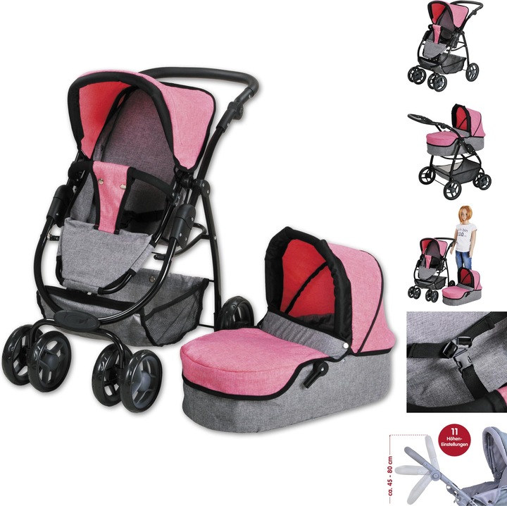 Image du produit Knorrtoys Poussette de poupée Coco - jeans grey