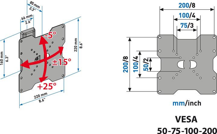 Immagine prodotto Meliconi Staffa da parete per TV 2640 (Muro, 40", 30 kg)