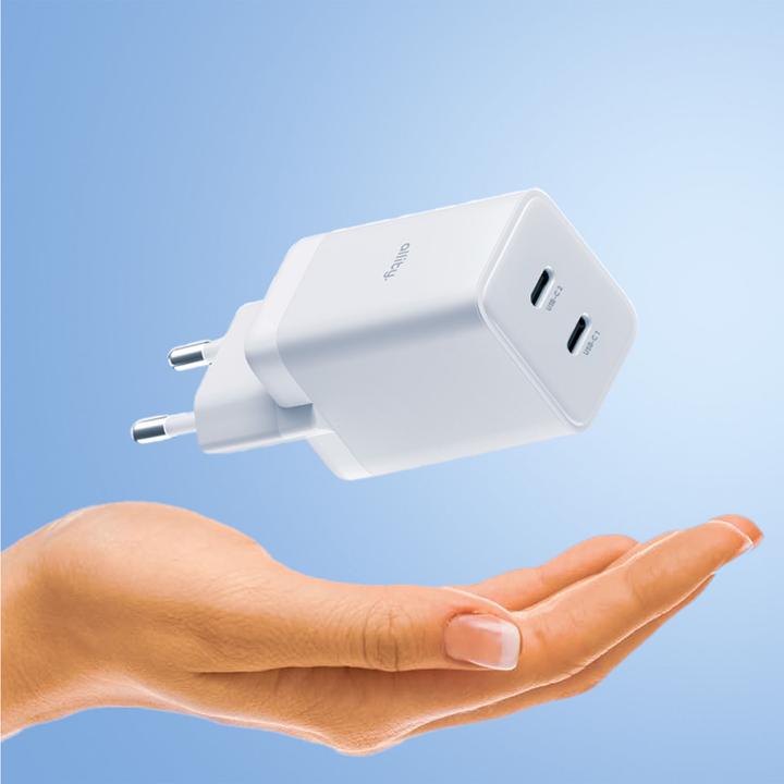 Produktbild Allity ATC-01-45WCC GaN PD QC charger 2x USB-C 45W white (45 W, 2 Ports)