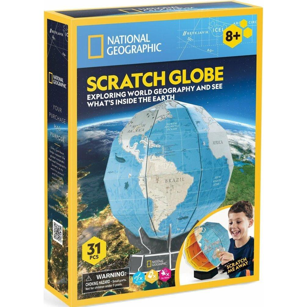 Cubicfun Puzzle 3D National Geographic Globus (21 Teile)