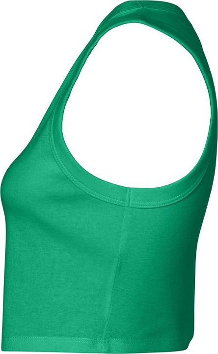 Actual product image Bella Canvas Womens/Ladies Plain Micro-Rib Muscle Crop Top (32 D)