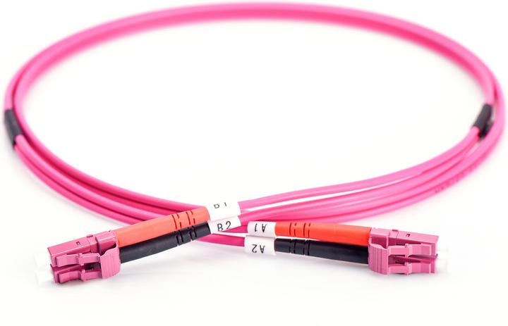 Immagine prodotto Digitus Cavo patch in fibra da LC a LC multimodale 50/125 µm duplex lunghezza 1m classe OM4 LSOH (1 m)
