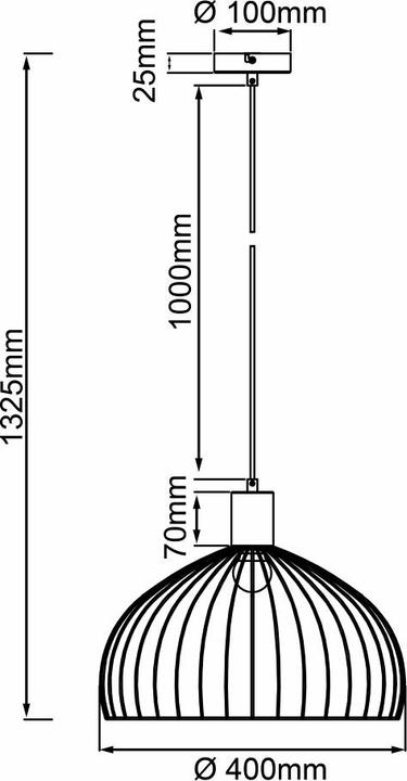 Produktbild Brilliant Blacky E27 / PE1 / w/o bulb / 40cm Pendelleuchte 40cm (E27)