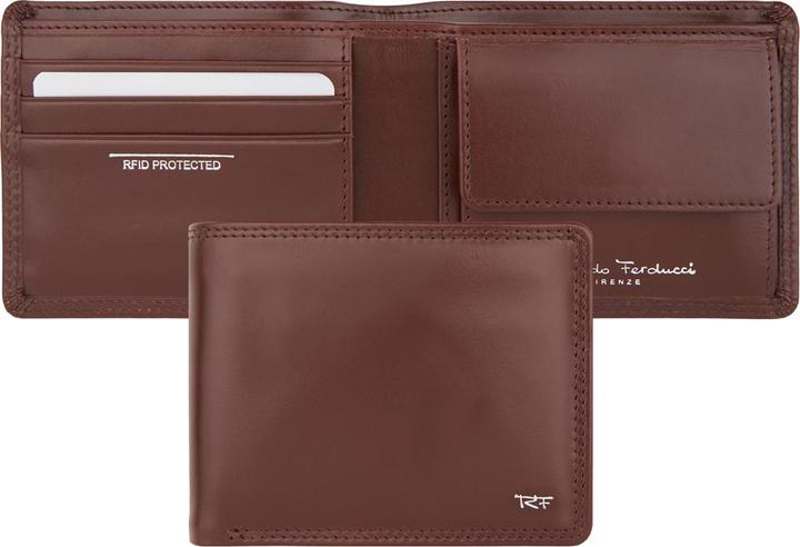 Actual product image Riccardo Ferducci Billfold with zipper pocket in the note compartment, RFID, men
