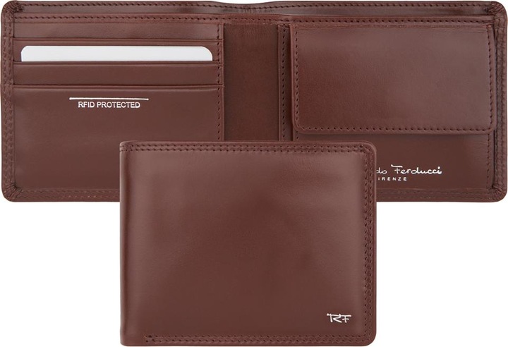 Immagine prodotto Riccardo Ferducci Portafoglio da uomo con zip nel vano note, RFID, uomo