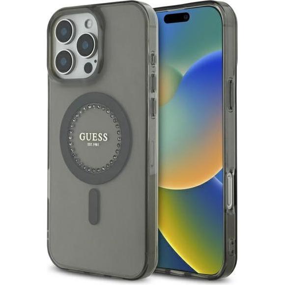 Guess GUHMP16XPFTDTEK iPhone 16 Pro Max 6.9" czarny/black hardcase IML Rhinestones MagSafe (Apple iPhone 16 Pro Max), Sm...