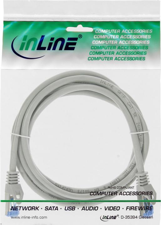 Produktbild InLine Patch-Kabel RJ-45 (M) bis RJ-45 (M) (S/FTP, CAT6a, 1.50 m)