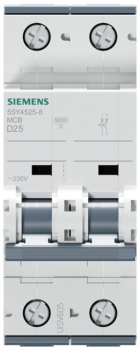 Immagine prodotto Siemens MCB 1+N Pole Type D 10kA 25A 230V