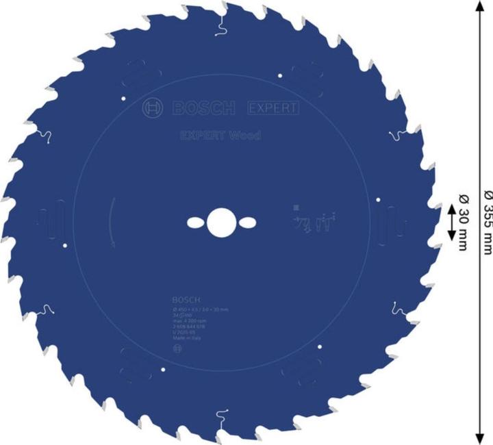 Produktbild Bosch Professional Zubehör Kreissägeblatt Expert for Wood, 450 x 30 x 4,5 mm, 34
