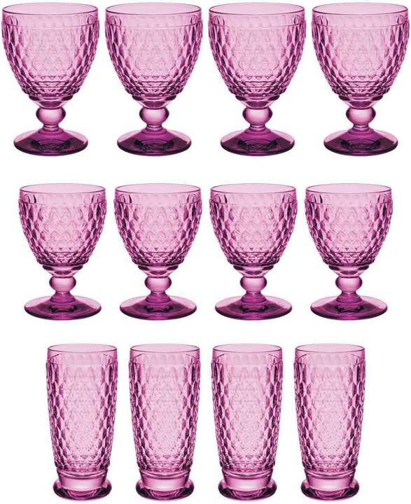Villeroy & Boch Boston Coloured Wein- & Longdrinkgläser (40 cl, 12 Gläser, Weissweingläser, Rotweingläser)