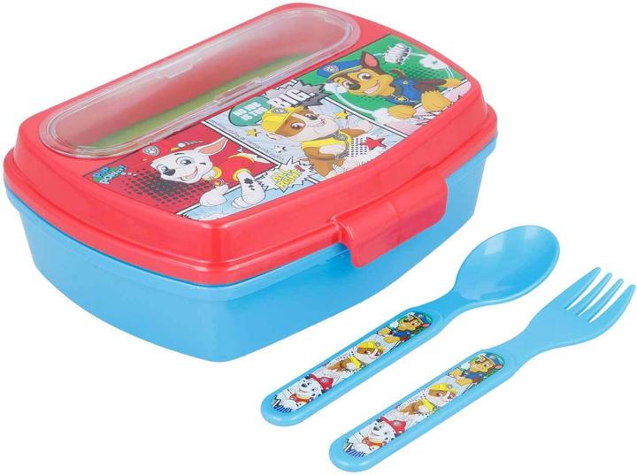 Actual product image Stor Lunch Box with Fork & Spoon Paw Patrol Cartoon