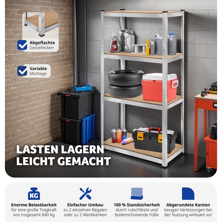 Actual product image tectake Heavy duty shelving