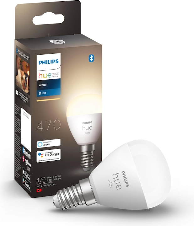 Actual product image Philips Hue White Luster BT (E14, 5.70 W, 470 lm, 1 x, G)