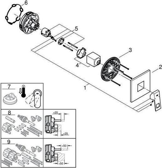 Actual product image Grohe Eurocube single-lever shower mixer