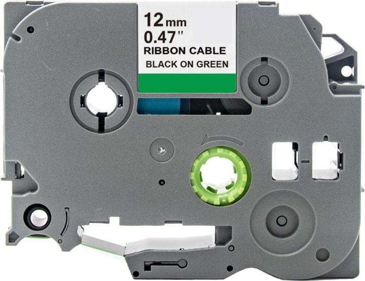 Produktbild Hermex Alternatives Etikettenband zu Brother TZe-FX731 Beschriftungsband (1.20 cm, Grün, Schwarz)