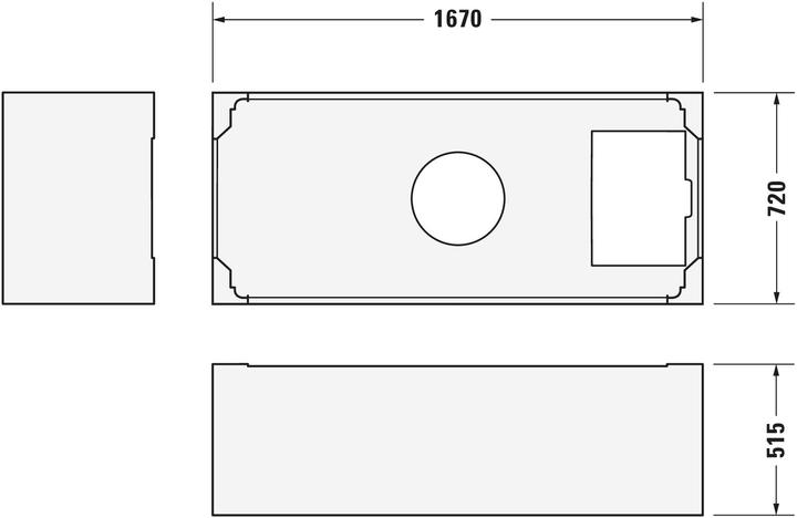 Actual product image Duravit Rectangular bathtub moulded body bath D-Code 75 x 170 cm white smooth 7000990000000 (120 l, 170 cm, 75 cm)