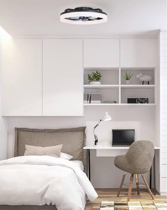 Actual product image Westinghouse Deckenventilator 20 W (Ø x H) 500 mm x 165 mm Schwarz Timer, mit