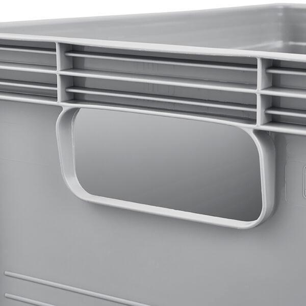 Actual product image keeeper Storage box ""robert"", 64 litres, nordic-grey Load capacity: 30 kg, food-safe, acid- and (60 x 40 x 32 cm, 64 l)