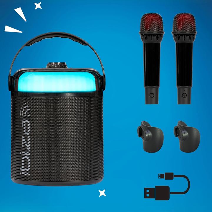 Image du produit Ibiza Karaoke-Lautsprechersystem mit Mikrofonen