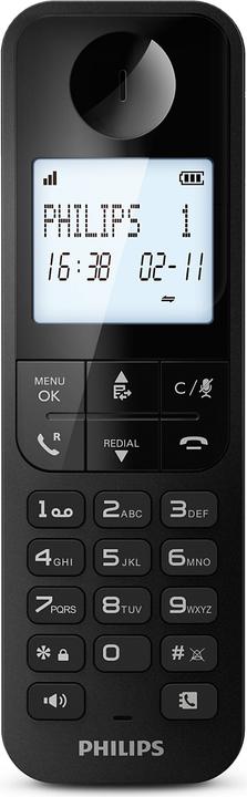 Actual product image Philips Wireless phone D2701B Black