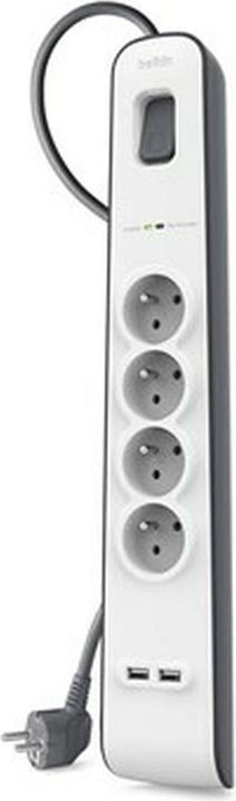 Produktbild Belkin BSV401CA2M Spannungsschutz, 4 AC-Ausgänge (4 x, CEE 7/5, 2 m)