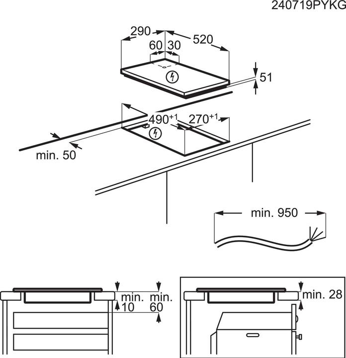 Produktbild Electrolux 29 cm breites Domino-Induktionskochfeld LIT30231C