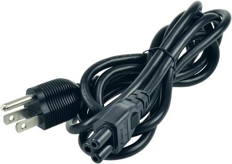 Actual product image 2-Power C5 (Cloverleaf) Power Lead with UK Plug (2 m)
