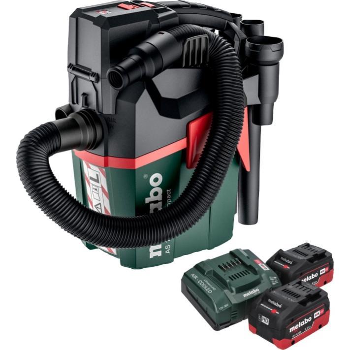 Thumbnail - Metabo, Industriestaubsauger, AS 18 L PC Compact Akku Sauger 18 V 6 l IPX4 Staubklasse L Nass und Trocken + 2x Akku 5,5 ...
