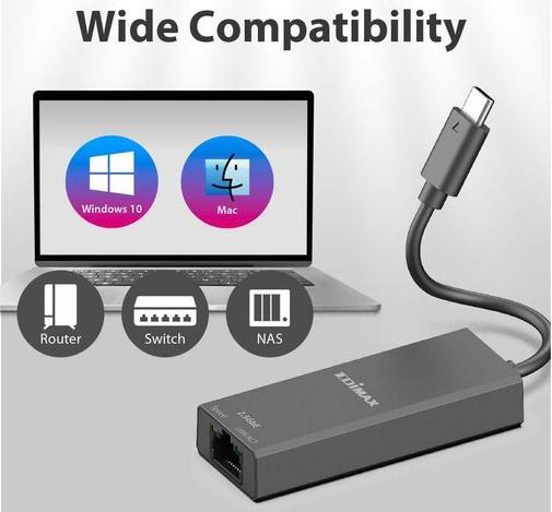 Produktbild edimax EU-4307 V2 (USB-C, RJ45 (1x))