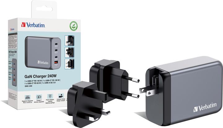 Actual product image Verbatim GaN Charger (240 W)