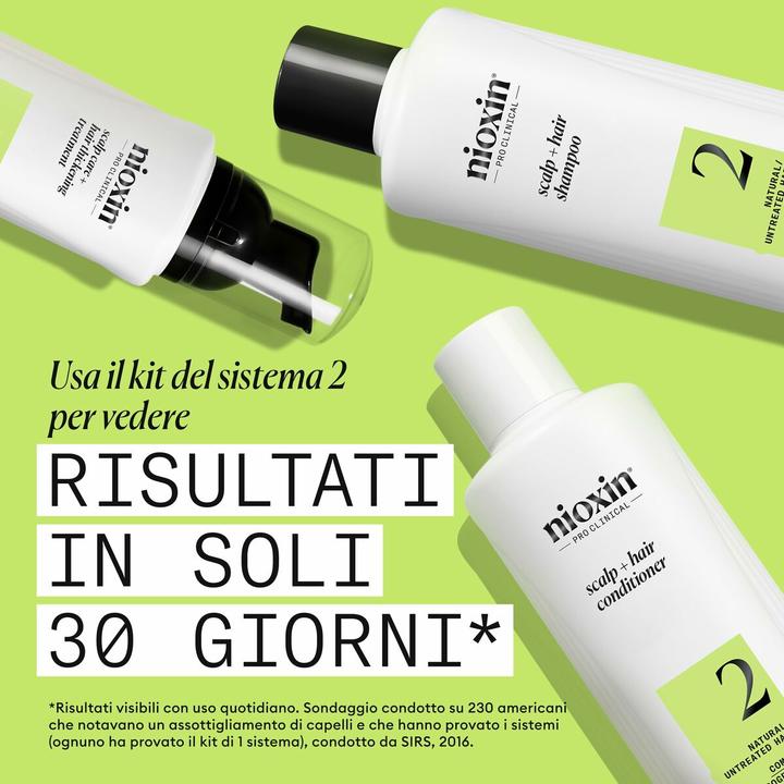 Image du produit Nioxin Kit système 2 - 300 ml de shampooing, 300 ml d'après-shampooing, 100 ml de traitement (Kit de soins capillaires)