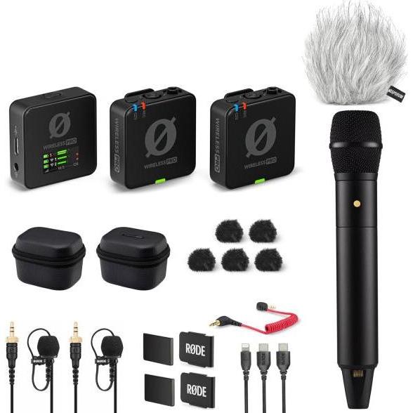 RØDE Wireless Pro Mikrofon-Set mit Handmikrofon und Windschutz, Mikrofon