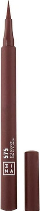 3INA MAKEUP The Color Pen Eyeliner 575 Brown Liquid 10h Longwear Smudge-proof Formula for Sensitive (575 Brown)