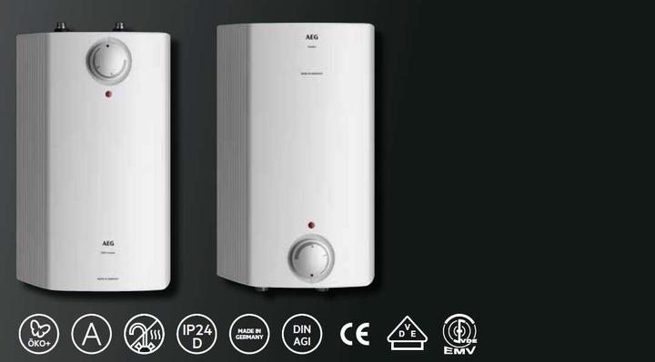 Image du produit AEG Haustechnik Hoz 5 Comfort petit chauffe-eau sans pression, sur-table 5 litres basse pression, avec prise, 2 kW