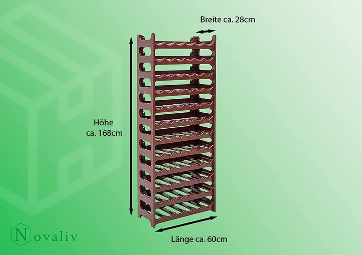 Produktbild Novaliv Braun, 12 (60 x 28 x 14 cm, 72 Fl.)