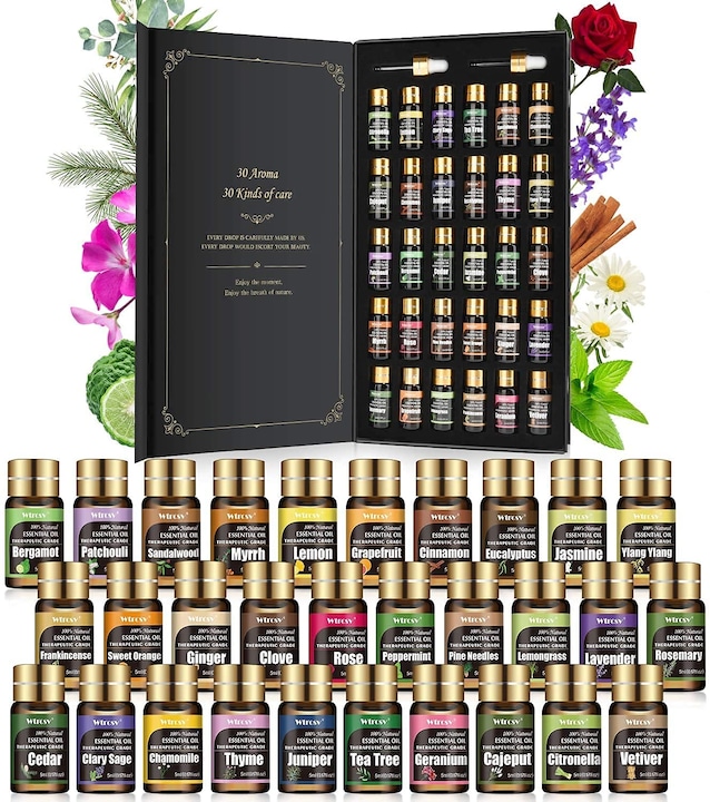Produktbild Wtrcsv 30-teiliges Set Ätherische Öle, Pflanzen-/ Blumenaroma