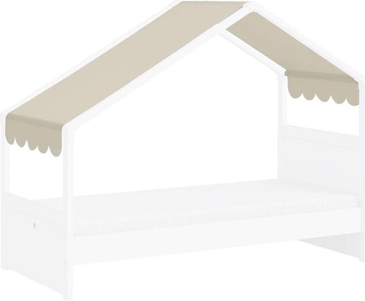 Cilek Ciel de lit en tissu Montes pour lit d'appoint avec toit latéral Cream