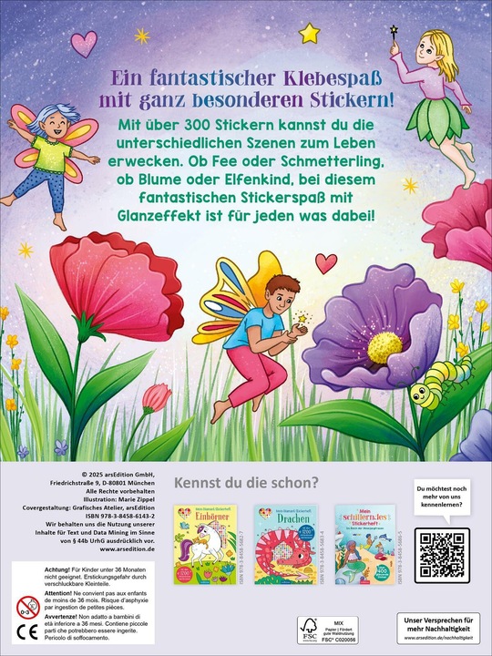 Produktbild Mein schillerndes Stickerheft – Fantastische Feenwelt