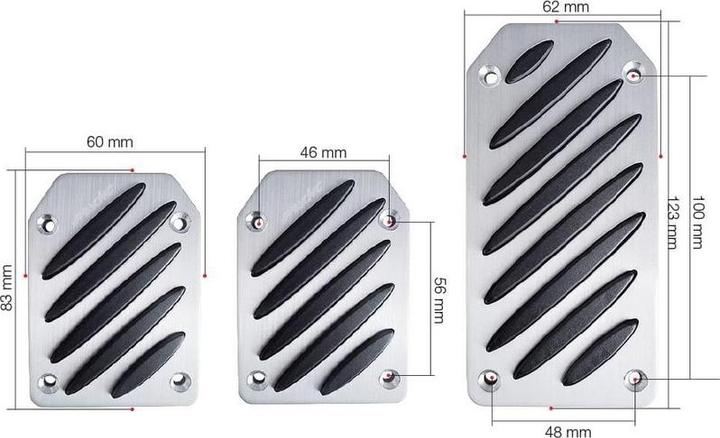 Produktbild Simoni Racing Pedalset Black Stripe