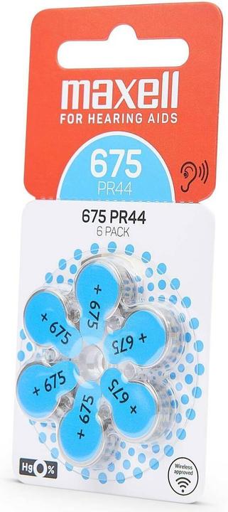 Immagine prodotto Maxell Batteria per apparecchi acustici PR44-675 (6 pz., PR44)