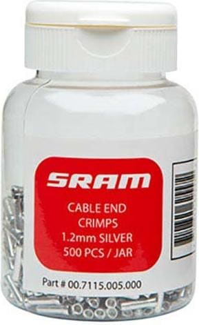 Actual product image Sram Breka Cable-End Crimps 1.2mm, (500 pieces)
