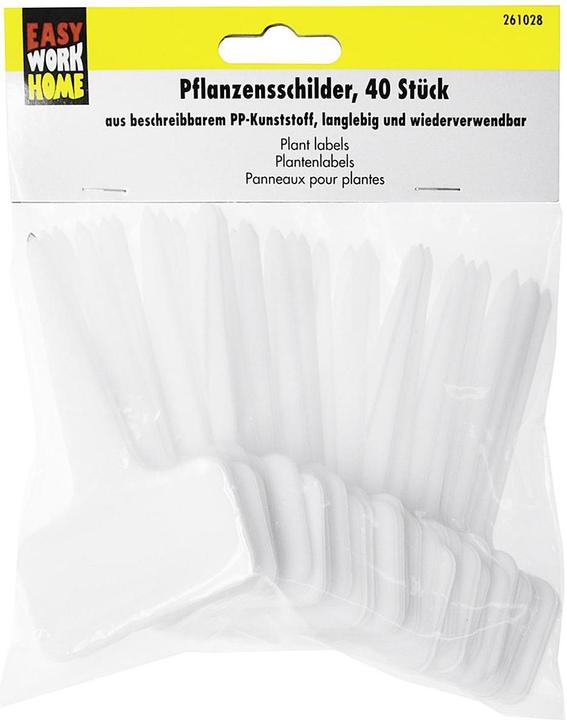 Actual product image Easy Work Pflanzensschilder, 40 Stück (6 cm, 6 cm)